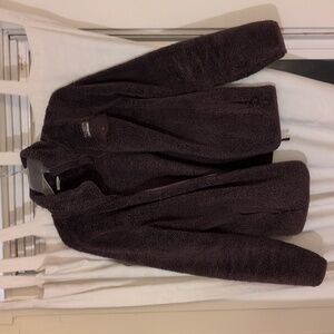 L.L. Bean Women's Brown Teddy Fleece Jacket